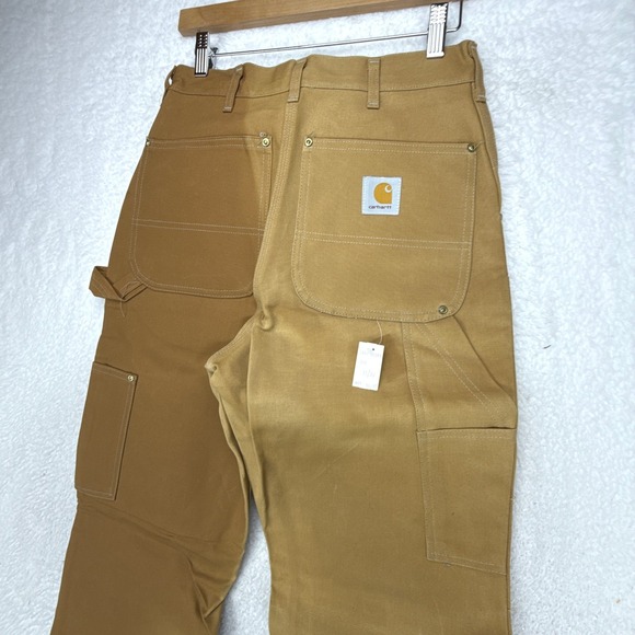 Vintage Carhartt Double Front Logger Pants Mens 30x34 62W Brown NWT NOS Faded - Picture 9 of 12